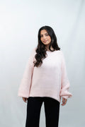 Off-Shoulder Strickpullover Rose